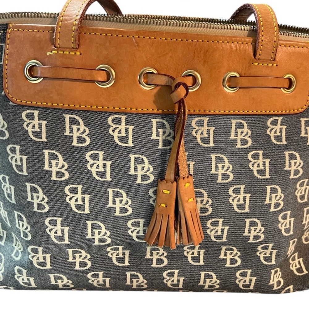 Dooney & Bourke Gray and Tan Shoulder bag